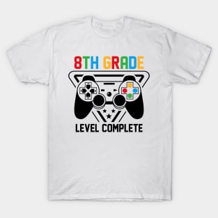 8th Grade Level Complete Gamer Boys Graduation Gifts T-Shirt